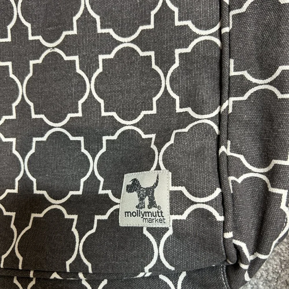 pre owned Geometric Pattern Dog Bed Mat - Black and White